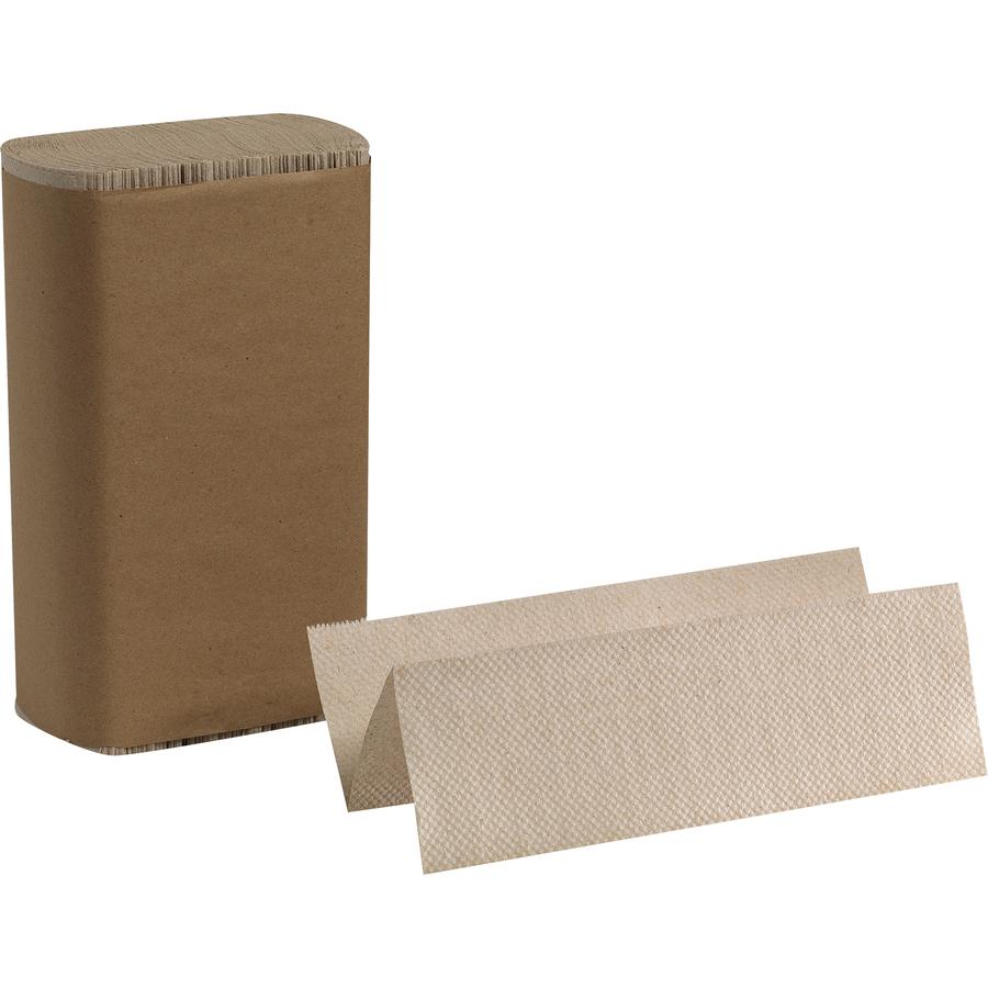 Pacific Blue Basic Recycled Multifold Paper Towel - 9.50" x 9.25" - Brown - 250 Per Pack - 16 / Carton. Picture 4