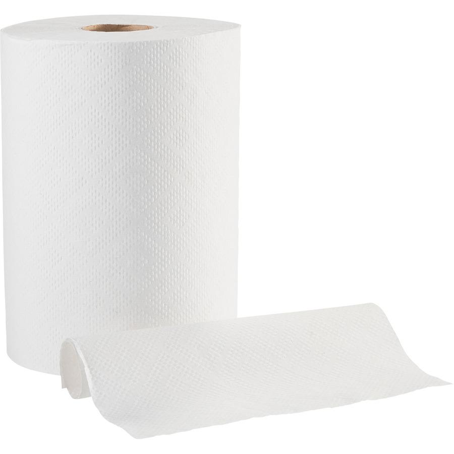 Pacific Blue Basic Paper Roll Towel - 1 Ply - 7.87" x 350 ft - White - 12 / Carton. Picture 7