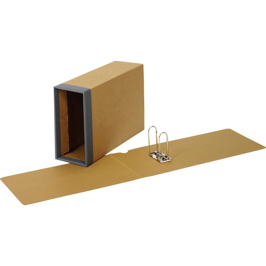 Pendaflex Columbia Binding Cases - External Dimensions: 4.6" Width x 12.9" Depth x 9.5"Height - Media Size Supported: Letter - Fiberboard, Kraft - Brown - For Document - Recycled - 1 Each. Picture 2