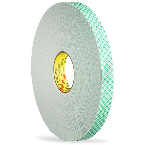 Scotch Double-Coated Foam Mounting Tape - 36 yd Length x 0.50" Width - 62.5 mil Thickness - 1" Core - Polyurethane - Long Lasting, Temperature Resistant - For Mounting - 1 / Roll - White. Picture 2