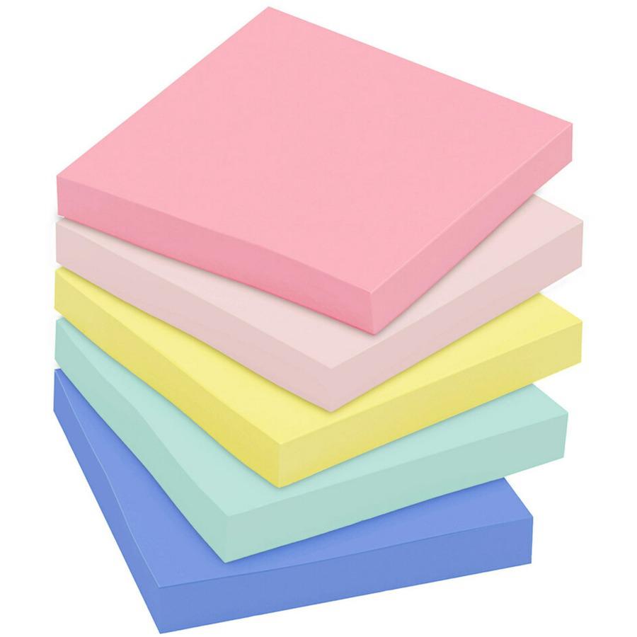 Post-it&reg; Notes Original Notepads - Sweet Sprinkles Color Collection - 1200 - 3" x 3" - Square - 100 Sheets per Pad - Unruled - Positively Pink, Pink Salt, Canary Yellow, Fresh Mint, Moonstone - Pa. Picture 6