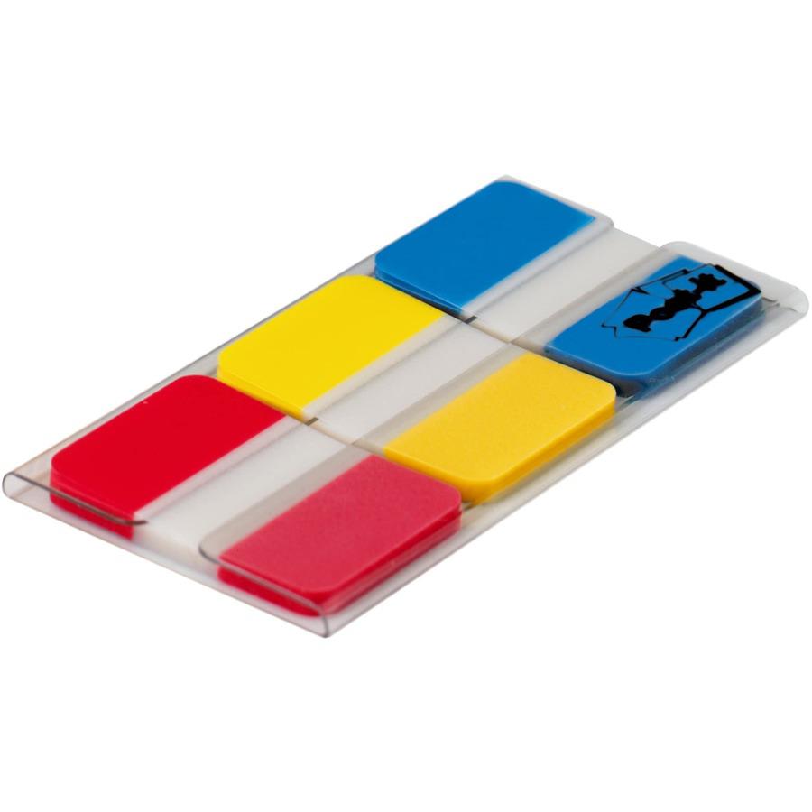 Post-it&reg; Durable Tabs - Write-on Tab(s) - 0.98" Tab Height x 1" Tab Width - Self-adhesive, Removable - Red, Yellow, Blue, Neon Tab(s) - Wear Resistant, Tear Resistant, Durable, Writable, Repositio. Picture 8