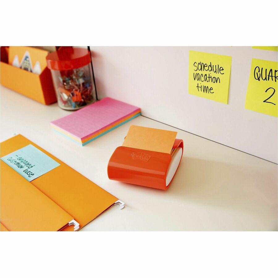 Post-it&reg; Dispenser Notes - 1200 - 3" x 3" - Square - 100 Sheets per Pad - Unruled - Guava, Aqua Splash, Vital Orange - Paper - Pop-up, Self-adhesive, Repositionable - 12 / Pack. Picture 13