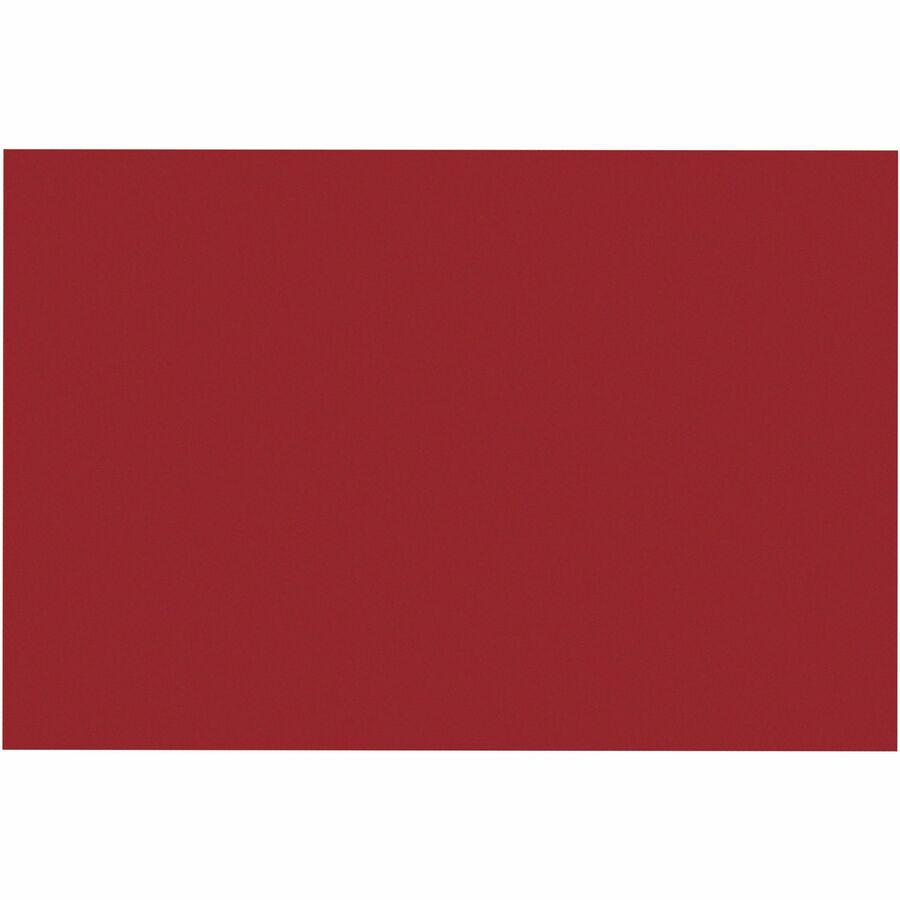 SunWorks Construction Paper - Multipurpose - 0.50"Height x 12"Width x 18"Length - 50 / Pack - Holiday Red. Picture 3