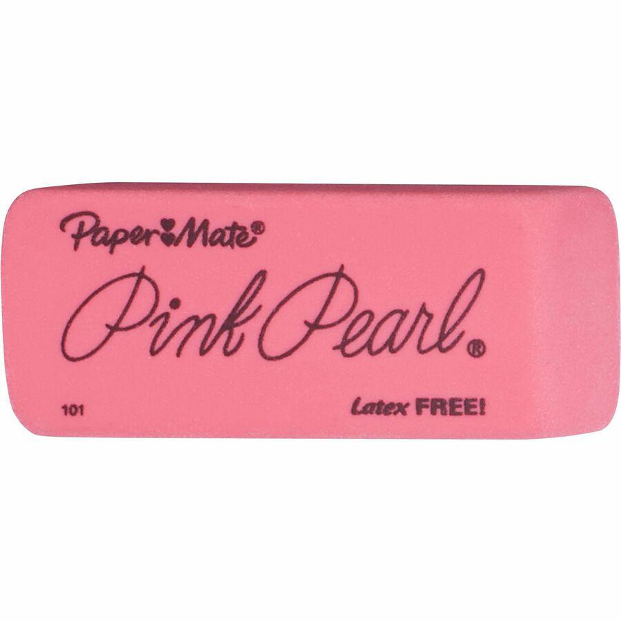Paper Mate Pink Pearl Eraser - Pink - Rubber - 12 / Box - Self-cleaning, Tear Resistant, Smudge-free, Soft, Pliable. Picture 2