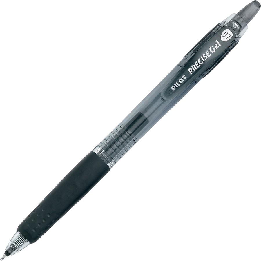 Pilot Precise Gel Fine Retractable BeGreen Pens - Fine Pen Point - 0.7 mm Pen Point Size - Needle Pen Point Style - Refillable - Retractable - Black Gel-based Ink - Translucent Barrel - 1 Dozen. Picture 3