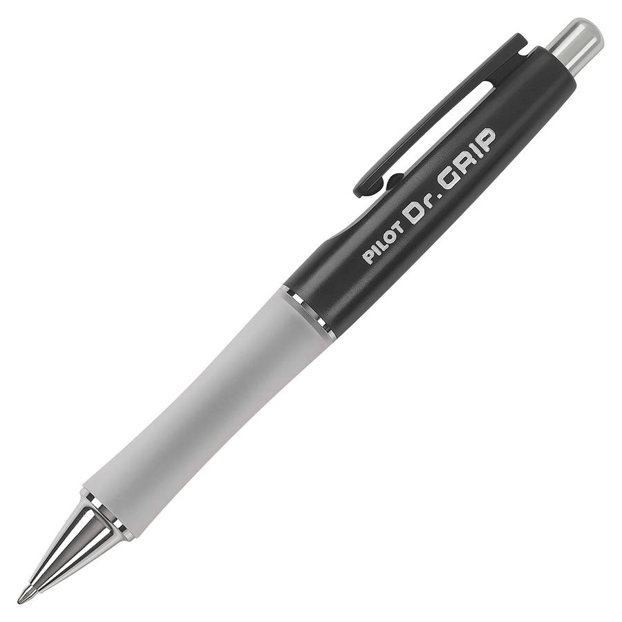 Pilot Dr. Grip Retractable Ballpoint Pens - Medium Pen Point - 1 mm Pen Point Size - Refillable - Retractable - Black - Black Barrel - 1 Each. Picture 4