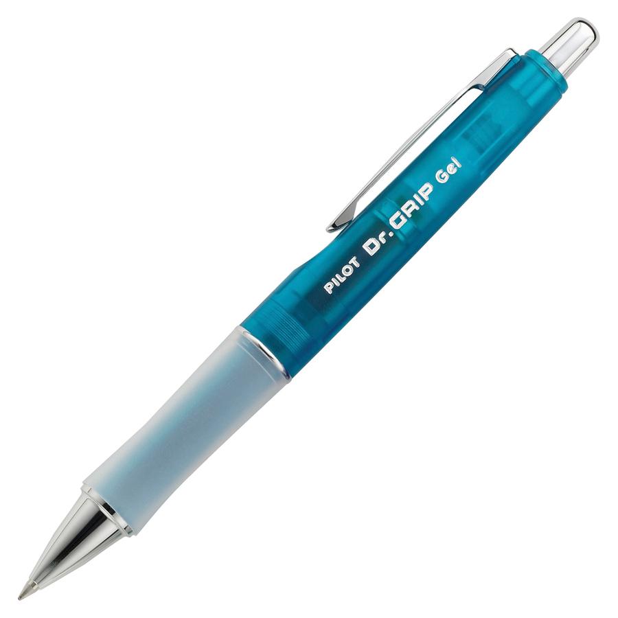 Pilot Dr. Grip Retractable Gel Rollerball Pens - 0.7 mm Pen Point Size - Refillable - Retractable - Black Gel-based Ink - Electric Blue Barrel - 1 Each. Picture 2