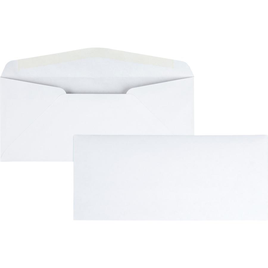 Quality Park Laser/Inkjet Printable Business Envelopes - Business - #10 - 4 1/8" Width x 9 1/2" Length - 24 lb - Gummed - Wove - 500 / Box - White. Picture 3