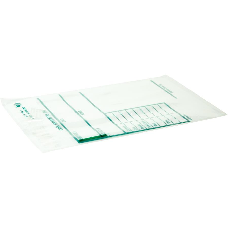 Quality Park Cash Transmittal Bags with Redi-Strip - 6" Width x 9" Length - White - 100/Pack - Transporting. Picture 6