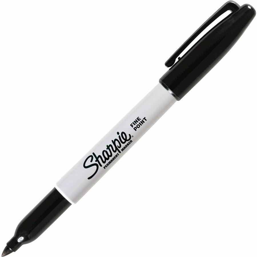 Sharpie Pen-style Permanent Marker - Fine Marker Point - Black Alcohol Based Ink - 1 / Box. Picture 7