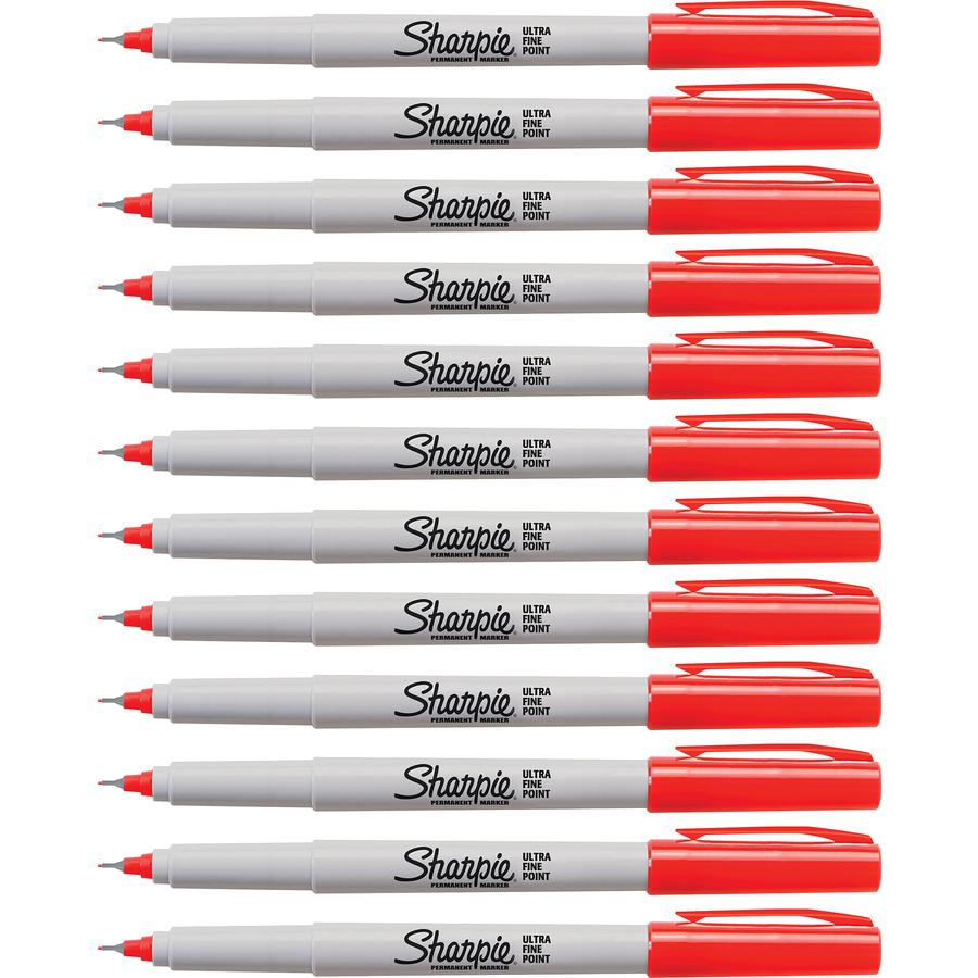 Sharpie Precision Permanent Markers - Ultra Fine Marker Point - Narrow Marker Point Style - Red Alcohol Based Ink - 1 Dozen. Picture 3