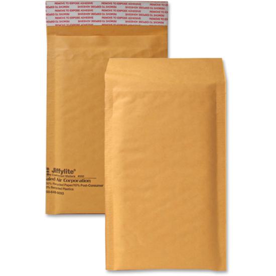 Sealed Air JiffyLite Cellular Cushioned Mailers - Bubble - #000 - 4" Width x 8" Length - Peel & Seal - Kraft - 25 / Carton - Kraft. Picture 6