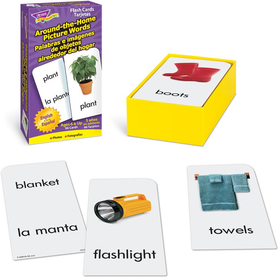Trend English/Spanish Picture Words Flash Cards - Educational - 1 Each. Picture 4