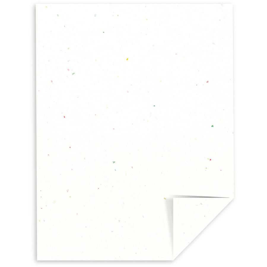Astrobrights Inkjet, Laser Printable Multipurpose Card - Stardust White - 30% Recycled Content - Letter - 8 1/2" x 11" - 65 lb Basis Weight - Smooth - 250 / Pack - FSC, Green Seal. Picture 2