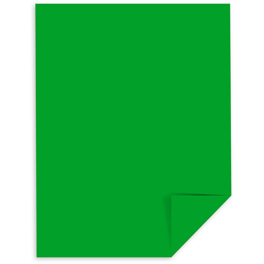 Astrobrights Color Card Stock - Gamma Green - Letter - 8 1/2" x 11" - 65 lb Basis Weight - Smooth - 250 / Pack - Green Seal - Acid-free, Lignin-free, Durable, Heavyweight - Gamma Green. Picture 2