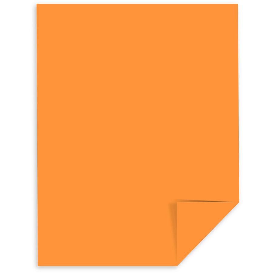 Astrobrights Inkjet, Laser Printable Multipurpose Card - Cosmic Orange - Letter - 8 1/2" x 11" - 65 lb Basis Weight - Smooth - 250 / Pack - FSC. Picture 2