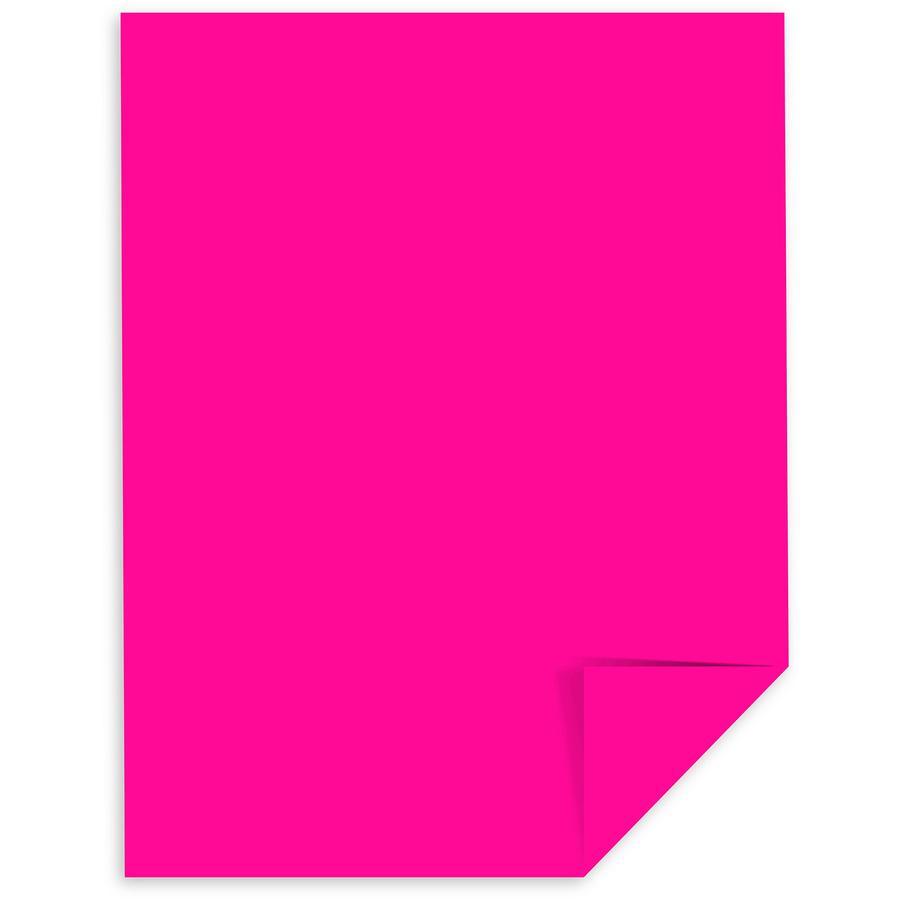 Astrobrights Color Card Stock - Fireball Fuchsia - Letter - 8 1/2" x 11" - 65 lb Basis Weight - Smooth - 250 / Pack - Acid-free, Lignin-free, Durable, Heavyweight - Fireball Fuchsia. Picture 4