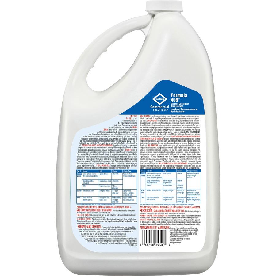 Clorox Commercial Solutions Formula 409 Cleaner Degreaser Disinfectant Refill - Liquid - 128fl oz - 1 Each - Refill. Picture 5