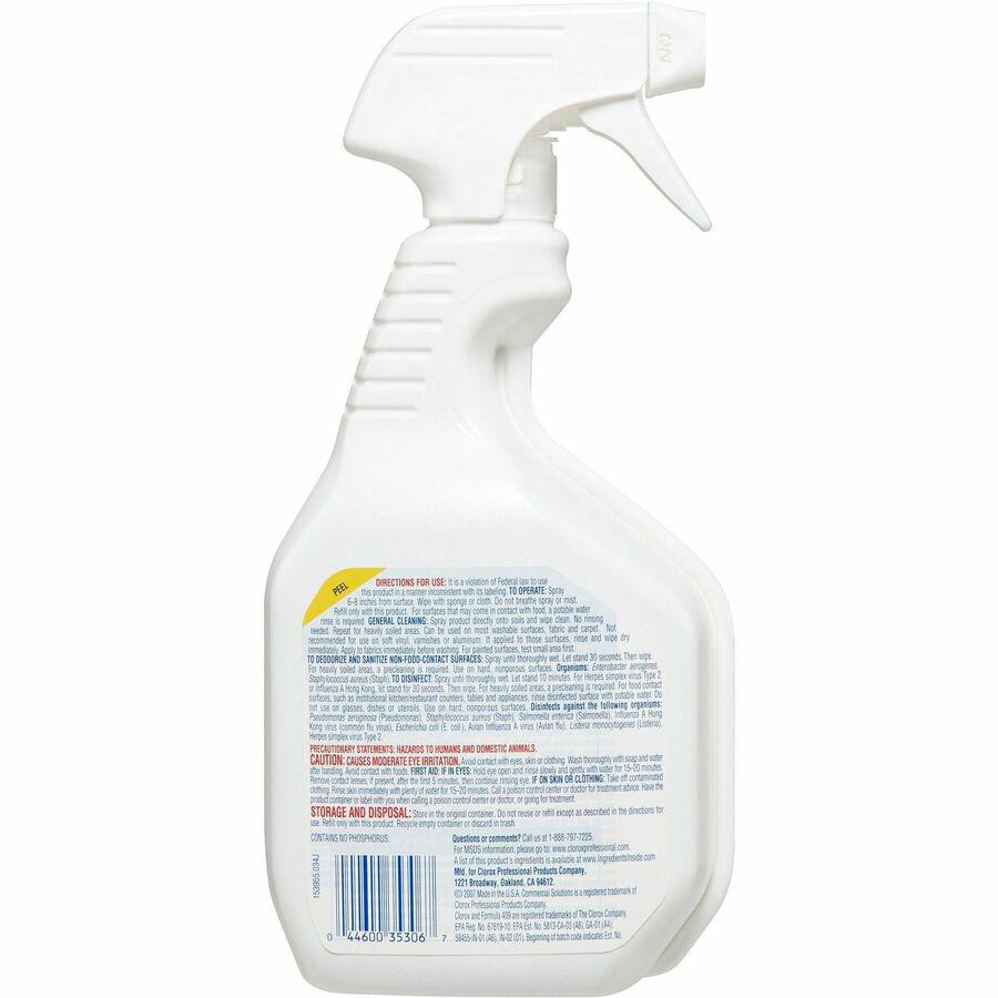 Clorox Commercial Solutions Formula 409 Cleaner Degreaser Disinfectant Spray - Spray - 32 fl oz (1 quart) - 1 Each. Picture 3