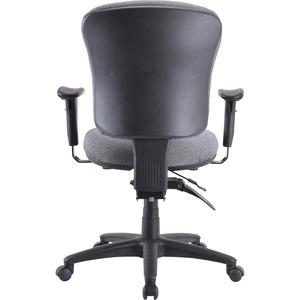 Lorell Accord Mid-Back Task Chair - Gray Polyester Seat - Black Frame - 1 Each. Picture 7