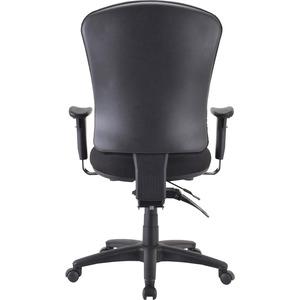 Lorell Accord Fabric Swivel Task Chair - Black Polyester Seat - Black Frame - 1 Each. Picture 6