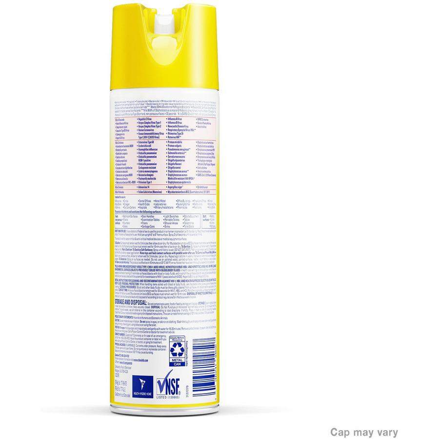 Professional Lysol Original Disinfectant Spray - For Multi Surface - 19 fl oz (0.6 quart) - Original Scent - 12 / Carton - Pleasant Scent, Disinfectant, CFC-free - Clear. Picture 3