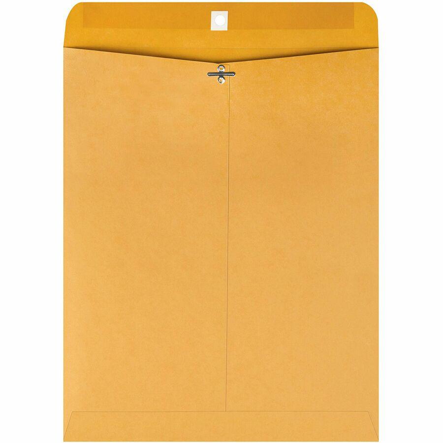 Quality Park Clasp Envelope - Clasp - #105 - 11 1/2" Width x 14 1/2" Length - 28 lb - Clasp - Kraft - 100 / Box - Brown. Picture 5
