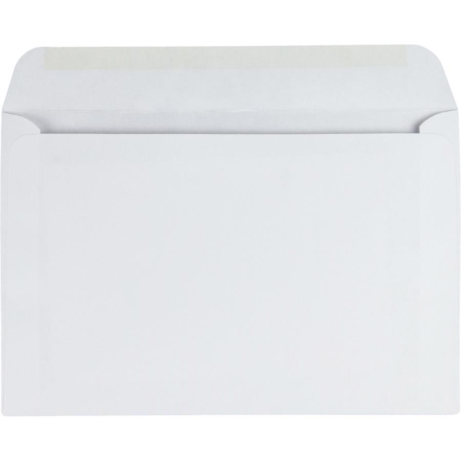 Quality Park 6 x 9 Booklet Envelopes with Open Side - Booklet - #6 1/2 - 6" Width x 9" Length - 24 lb - Gummed - Paper - 500 / Box - White. Picture 6