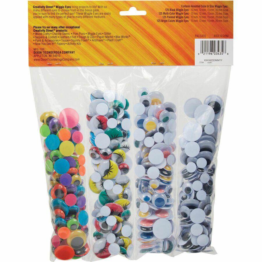 Creativity Street Wiggle Eyes Assortment - Craft - 500 Piece(s) - 500 / Pack - Assorted. Picture 6