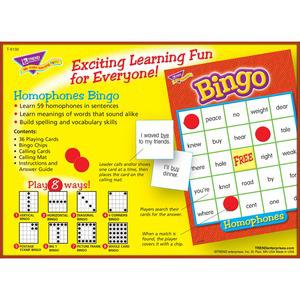 Trend Homonyms Bingo Game - Theme/Subject: Learning - Skill Learning: Spelling, Vocabulary, Language - 9-13 Year. Picture 5
