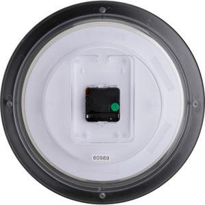 Lorell 13-1/4" Round Quartz Wall Clock - Analog - Quartz - White Main Dial - Black/Plastic Case. Picture 8