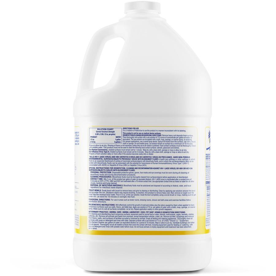 Lysol I.C. Quaternary Disinfectant Cleaner - For Multipurpose - Concentrate - 128 fl oz (4 quart) - Original Scent - 4 / Carton - Amber. Picture 5
