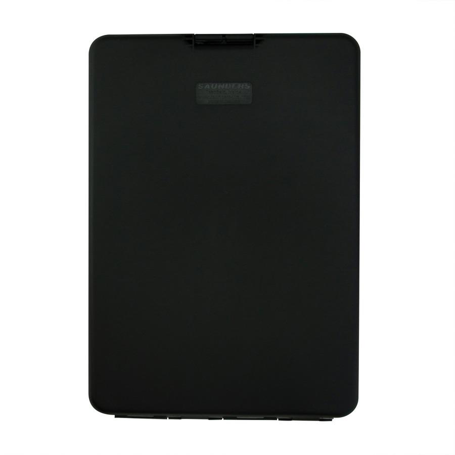 Saunders SlimMate Storage Clipboard - 0.50" Clip Capacity - 9 2/5" x 13 1/2" - Polypropylene - Black - 1 Each. Picture 4