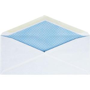 Business Source No.10 Regular Tint Security Envelopes - Security - #10 - 4 1/8" Width x 9 1/2" Length - 24 lb - Gummed - Wove - 500 / Box - White. Picture 4