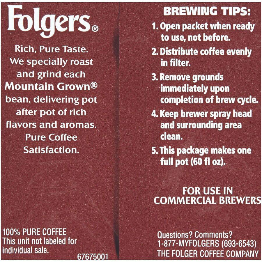 Folgers&reg; Ground Gourmet Supreme Coffee - Dark/Bold - 1.8 oz - 42 / Carton. Picture 4