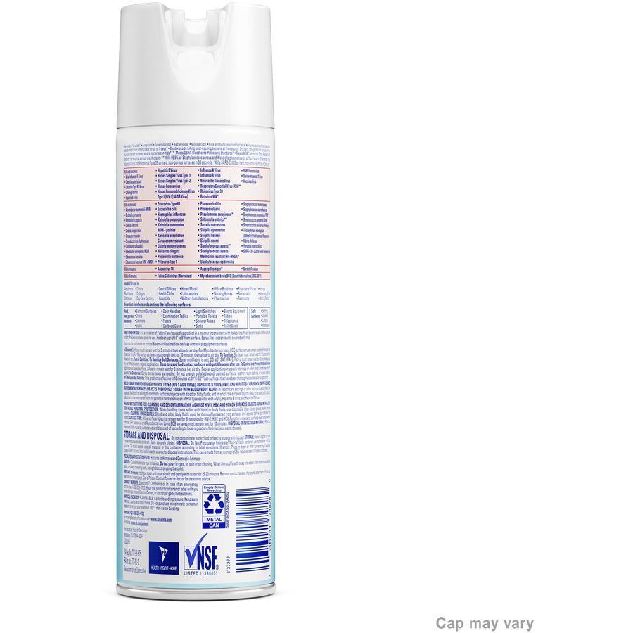 Professional Lysol Disinfectant Spray - 19 fl oz (0.6 quart) - Crisp Linen Scent - 1 Each - Clear. Picture 3