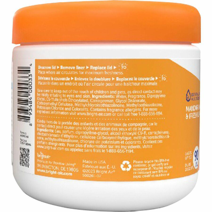 Bright Air Super Odor Eliminator Air Freshener - 14 oz - Mandarin Orange, Fresh Lemon - 60 Day - 1 Each. Picture 6