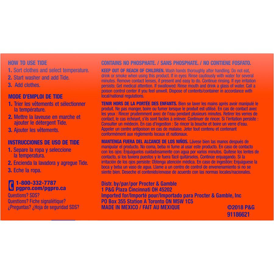 Tide Ultra Coin Vend Laundry Detergent - For Laundry - 1.45 oz (0.09 lb) - 156 / Carton - Orange, Blue. Picture 3