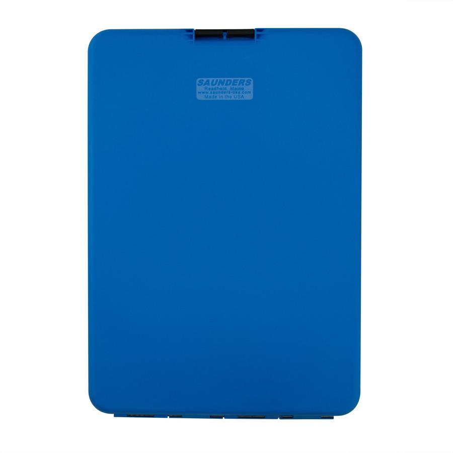 Saunders SlimMate Storage Clipboard - 0.50" Clip Capacity - Polypropylene - Blue - 1 Each. Picture 7