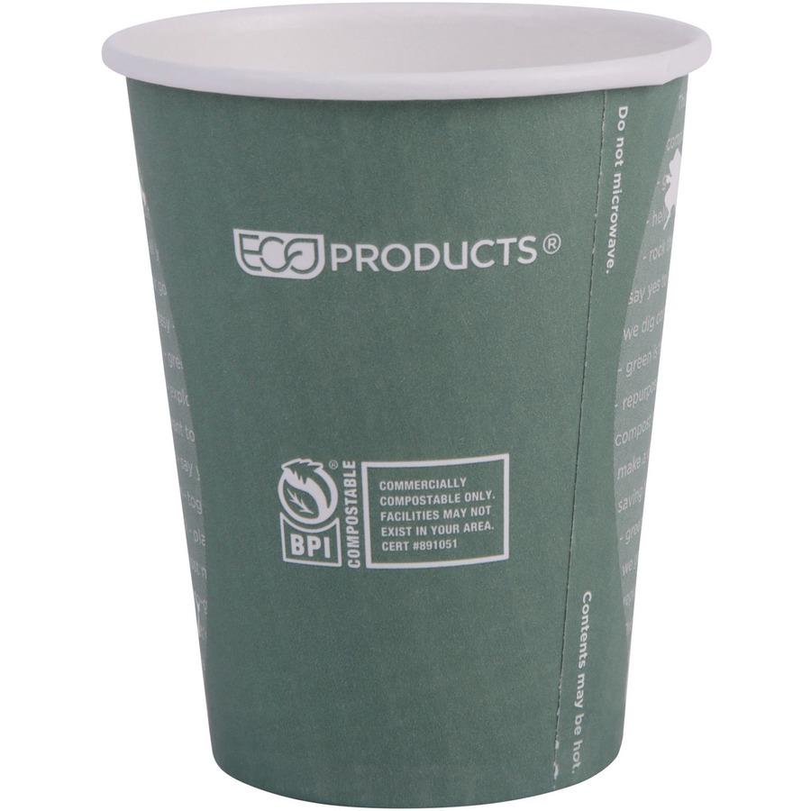 Eco-Products 12 oz World Art Hot Beverage Cups - 50 / Pack - 20 / Carton - Multi - Paper, Resin - Hot Drink. Picture 8