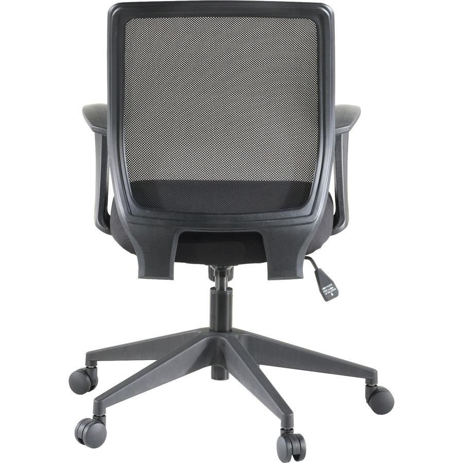 Lorell Executive Mid-back Work Chair - Black Seat - 5-star Base - Black - 1 Each. Picture 12