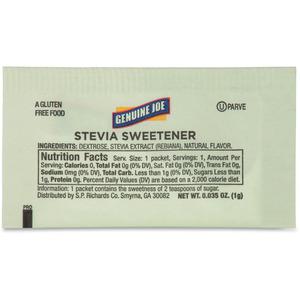 Genuine Joe Stevia Natural Sweetener Packets - 0 lb (0 oz) - Natural Sweetener - 200/Box. Picture 7