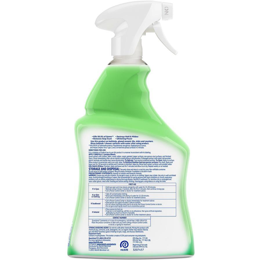 Lysol Multi-Purpose Cleaner with Bleach - Spray - 32 fl oz (1 quart) - 12 / Carton - White. Picture 5