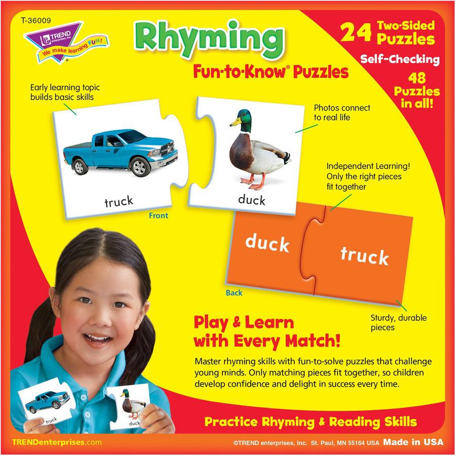 Trend Rhyming Puzzle Set - 3+48 Piece. Picture 6