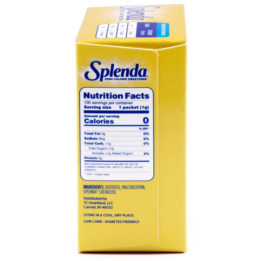 Splenda No Calorie Sweetener Packets - Packet - 0.035 oz (1 g) - Artificial Sweetener - 100/Box. Picture 2