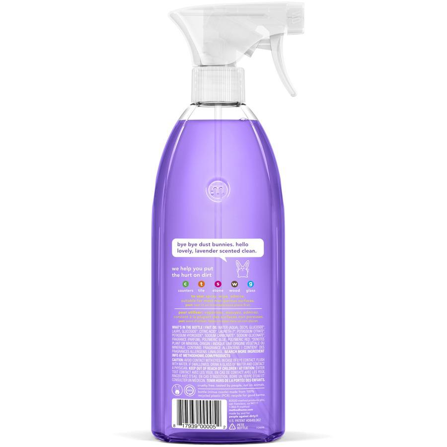 Method All-Purpose Cleaner - 28 fl oz (0.9 quart) - Fresh, French Lavender Scent - 8 / Carton - Non-toxic - Lavender. Picture 3