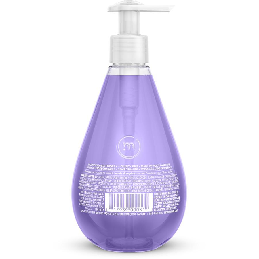 Method Gel Hand Soap - French Lavender ScentFor - 12 fl oz (354.9 mL) - Pump Bottle Dispenser - Bacteria Remover - Hand - Moisturizing - Antibacterial - Lavender - Non-toxic, Triclosan-free, pH Balanc. Picture 3