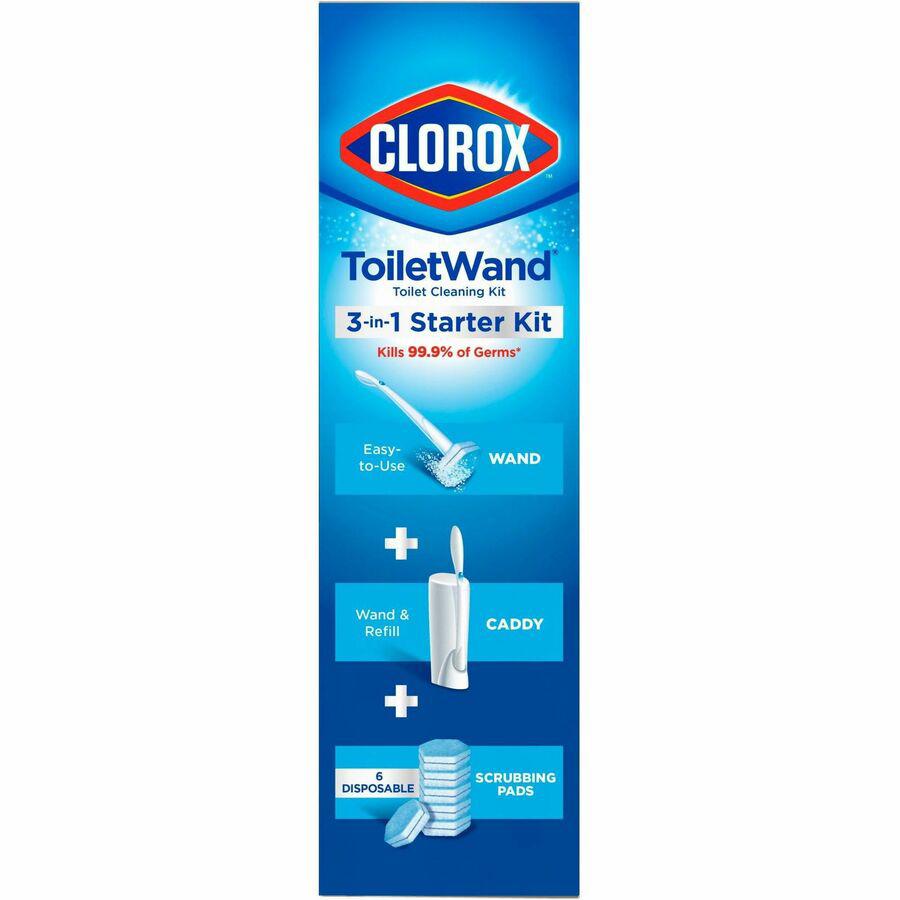 Clorox ToiletWand Disposable Toilet Cleaning System - 1 Kit (Includes: ToiletWand, Storage Caddy, Disinfecting ToiletWand Refill Heads). Picture 10