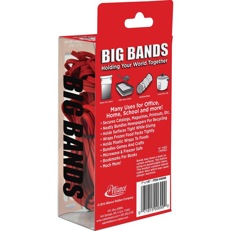Alliance Rubber 00699 Big Bands - Large Rubber Bands for Oversized Jobs - 48 Pack - 7" x 1/8" - Red. Picture 5